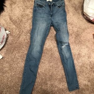 High waist skinny jeans